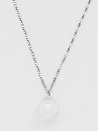 Lucite Covered Pearl Collar Necklace