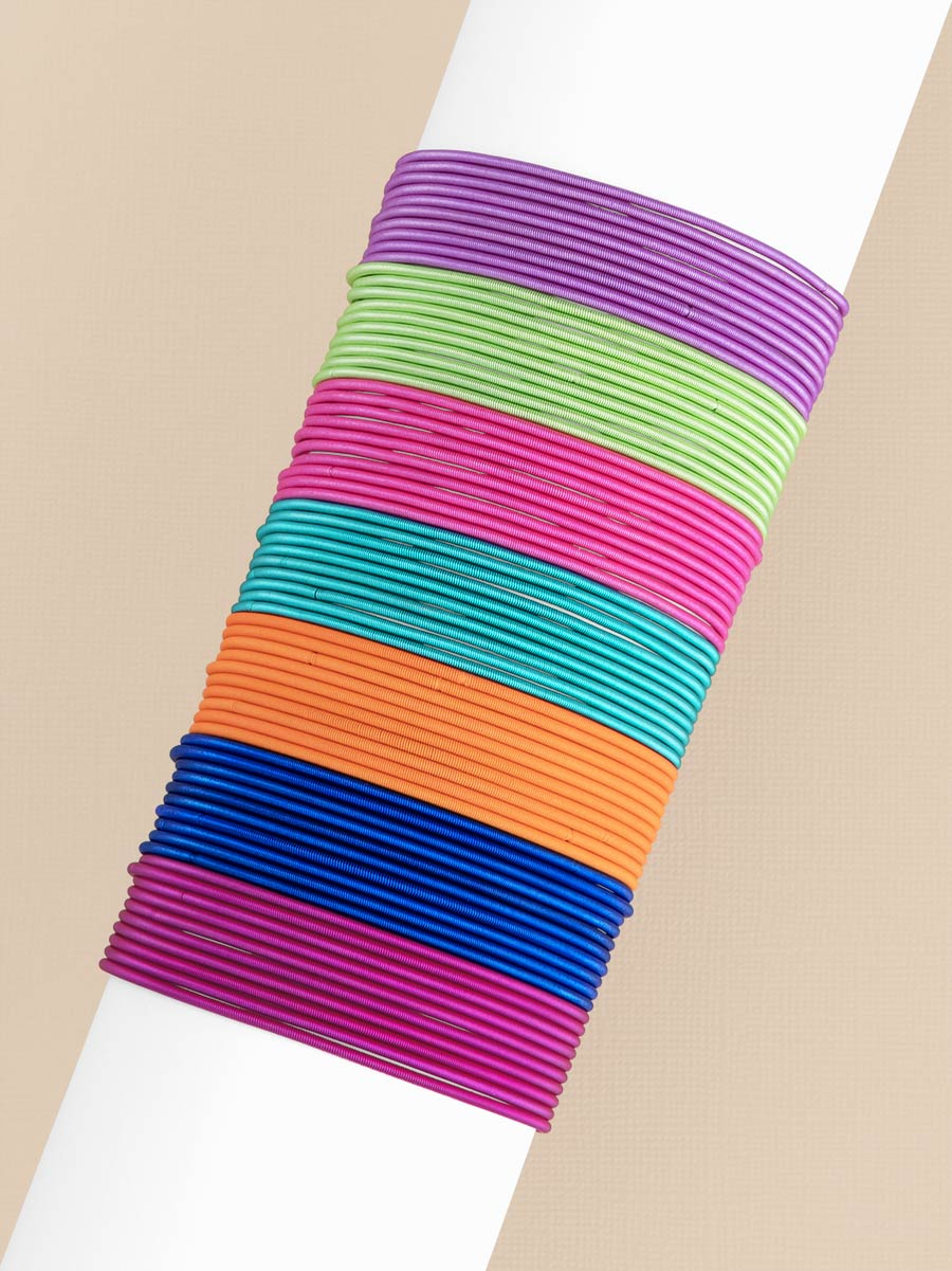 Vibrant Stainless Steel Bangle Set | ZENZII Wholesale Jewelry
