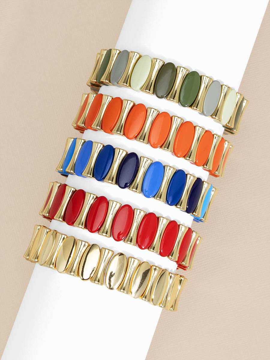 Corinne Oval Stretch Bracelet – ZENZII Wholesale