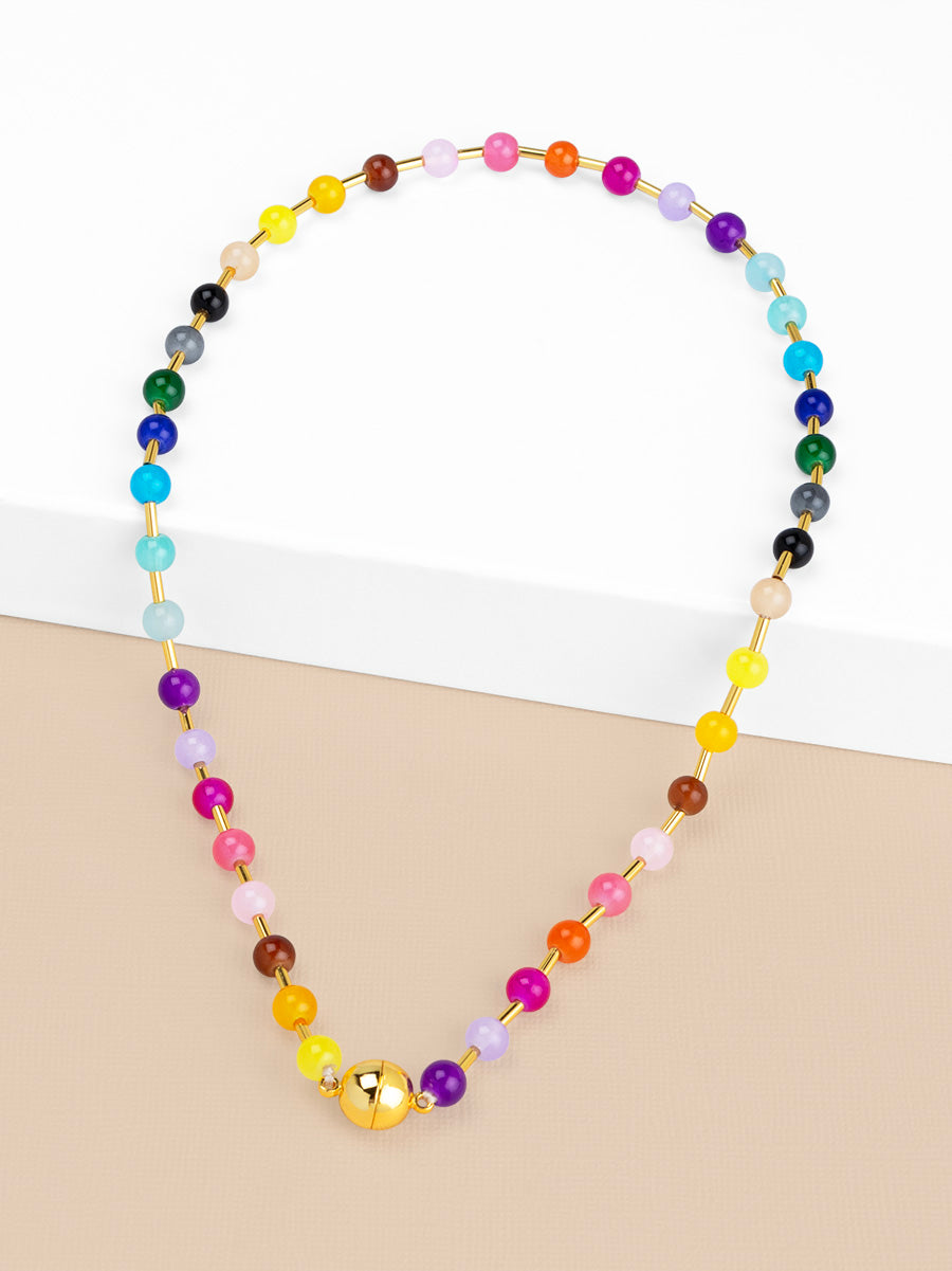 Glass Bead Magnetic Necklace main image 1