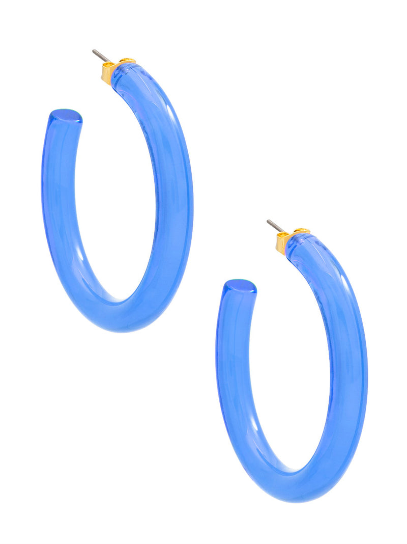 Medium Lucite Open Hoop Earring