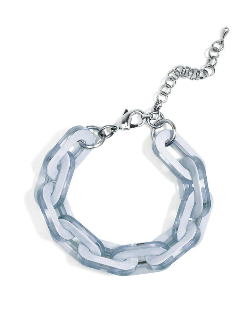 Chain-Ed On Style Bracelet - Light Blue