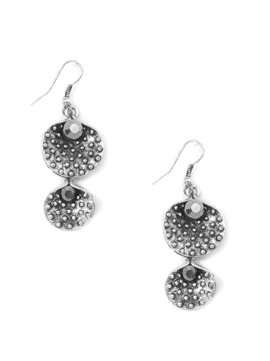 Metal Disks Earring Silver Beautiful Fashion Earrings ZENZII