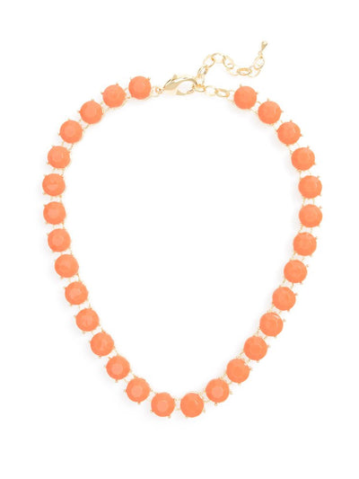 Crystal Royale Necklace  - color is Coral | ZENZII Wholesale