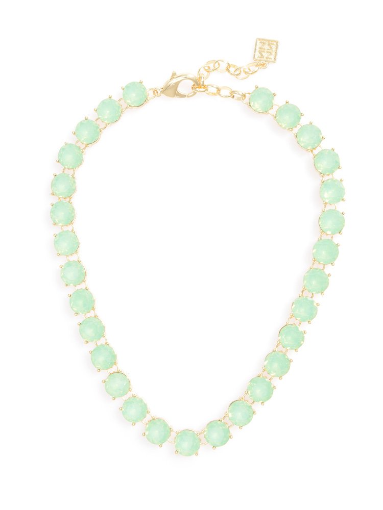 Crystal Royale Necklace  - color is Green Opal | ZENZII Wholesale