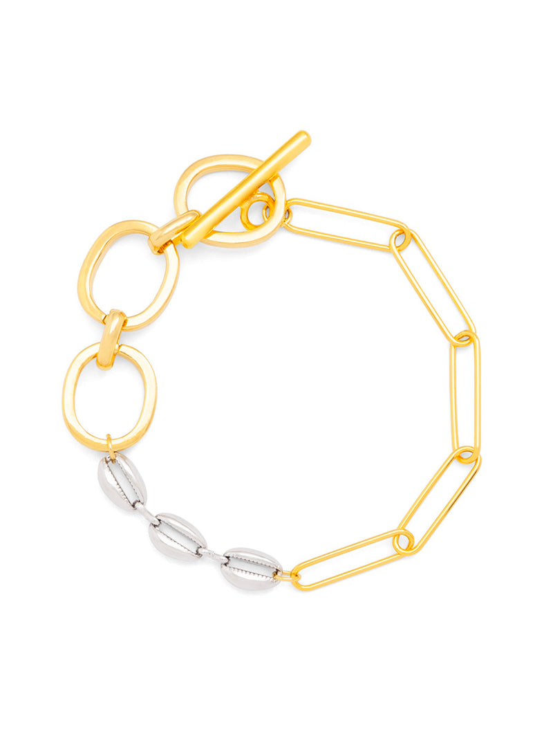 Two-Tone Adjustable Link Bracelet