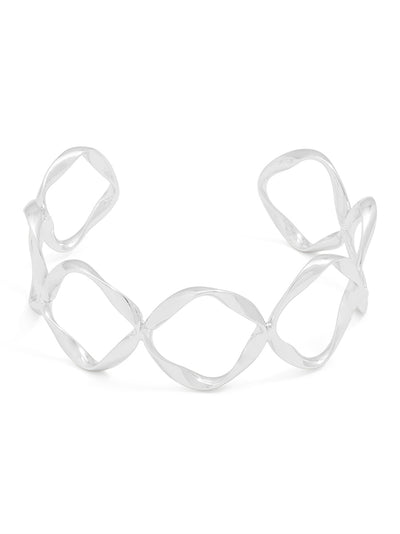 Metal Oval Link Cuff Bracelet