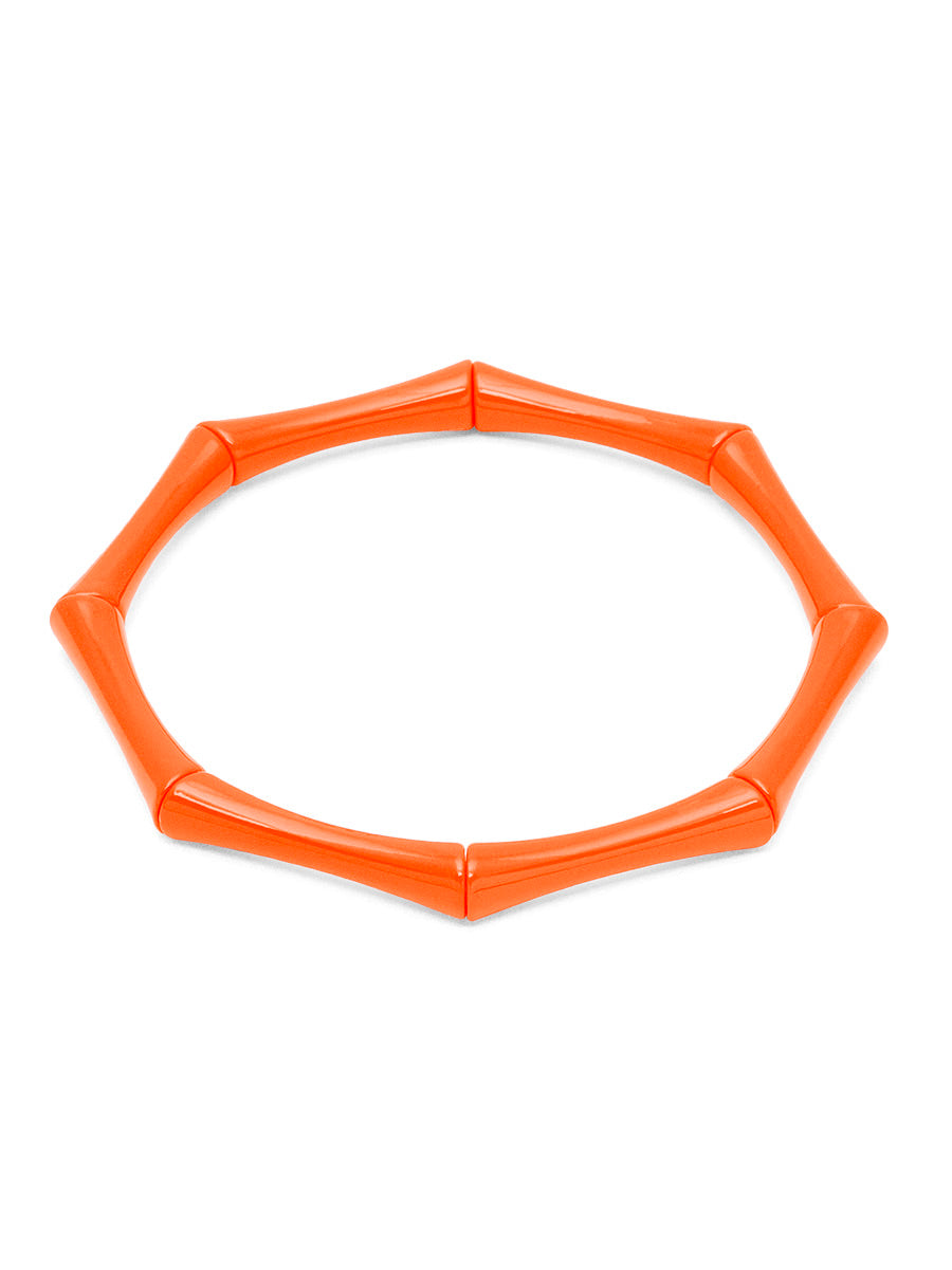 Enamel Bamboo-Style Stretch Bracelet | ZENZII Wholesale Jewelry