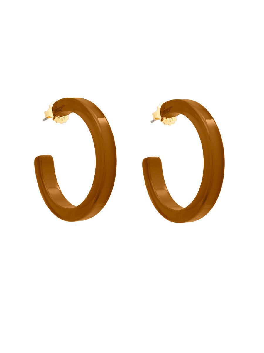 Medium Resin Open Hoop Earring