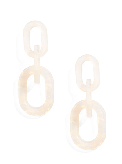Marbled Double Link Drop Earring