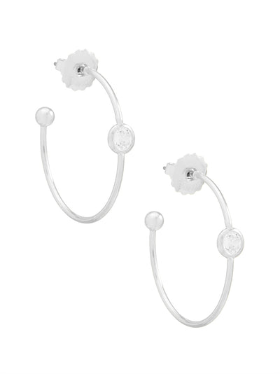 Single Crystal Hoop Earring