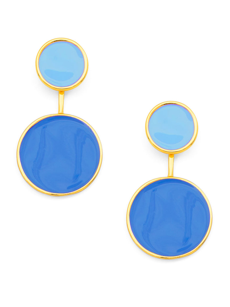 Enamel Dot Ear Jacket Earring