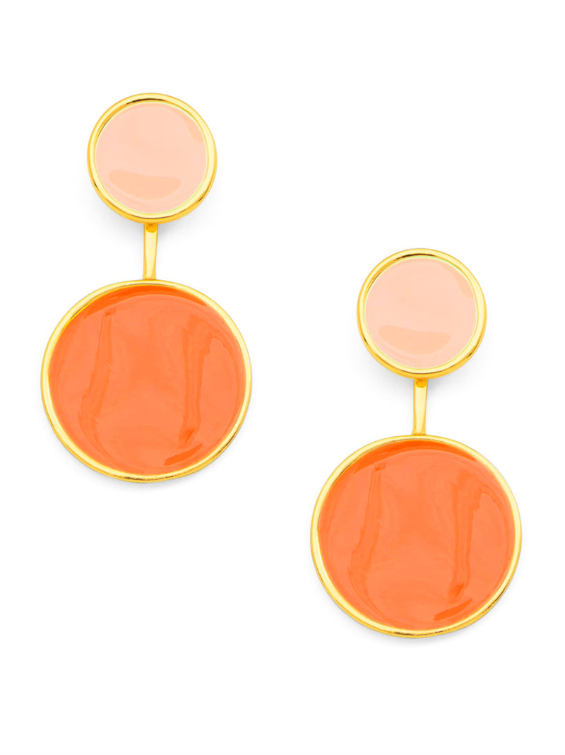 Enamel Dot Ear Jacket Earring