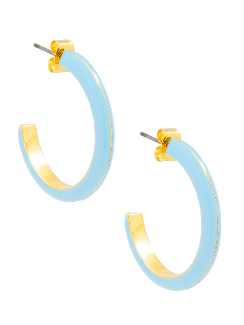 Enamel C-Shape Earring