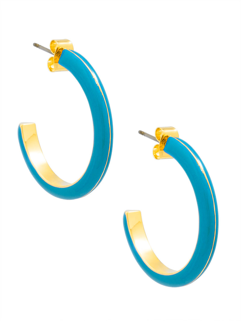 Enamel C-Shape Earring