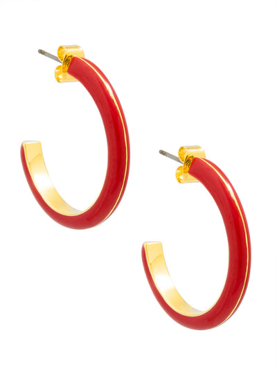 Enamel C-Shape Earring