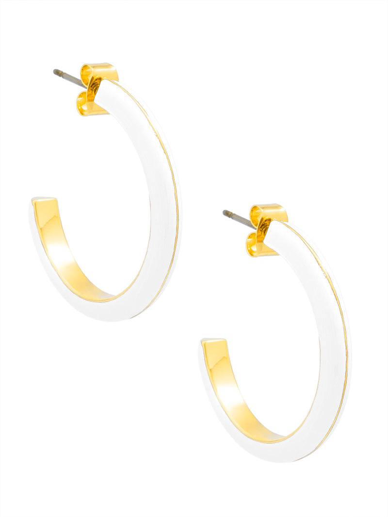 Enamel C-Shape Earring