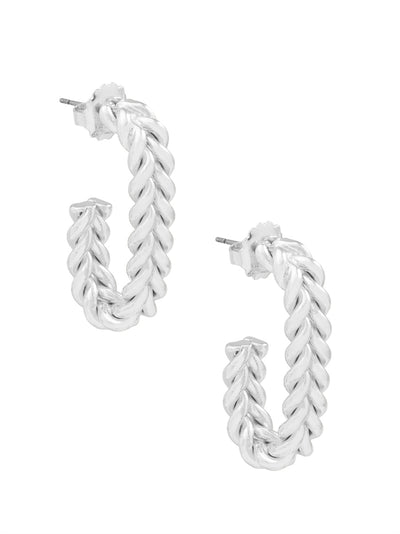 Braided Metal Hoop Earring