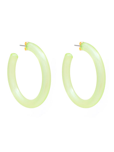 Lucite Shimmer Hoop Earring