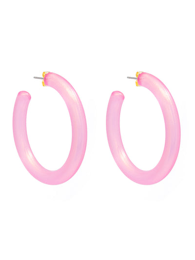 Lucite Shimmer Hoop Earring