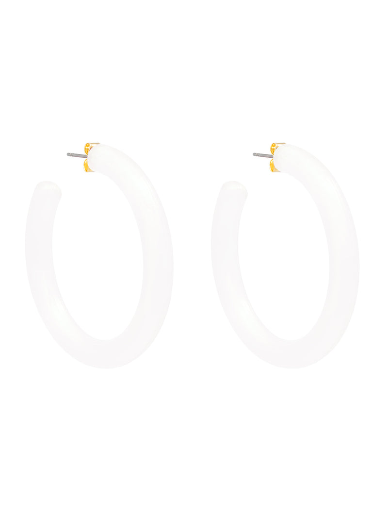 Lucite Shimmer Hoop Earring