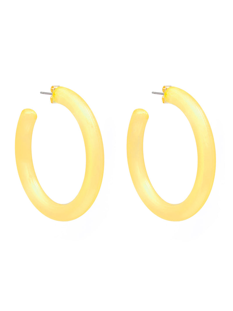 Lucite Shimmer Hoop Earring