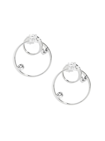 Crystal Double Circle Drop Earring