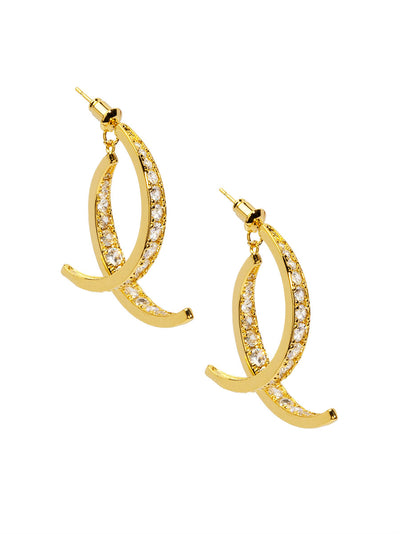 Pavé Lunar Drop Earring