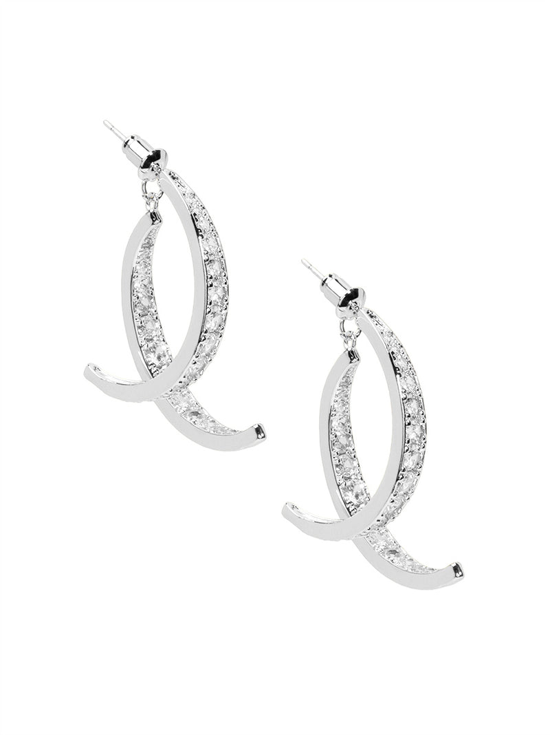 Pavé Lunar Drop Earring