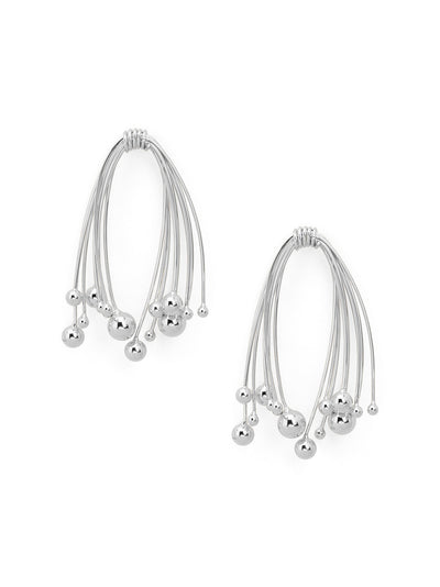 Front-Facing Coiled Beaded Drop Earring