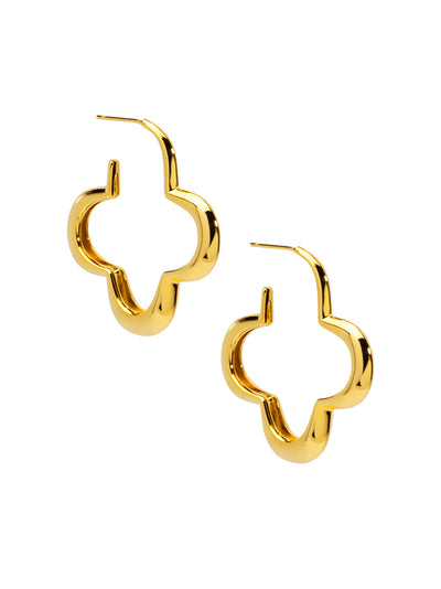 Clover Metal Hoop Earring