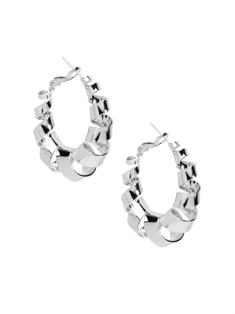 Ribbon Hoop Earring