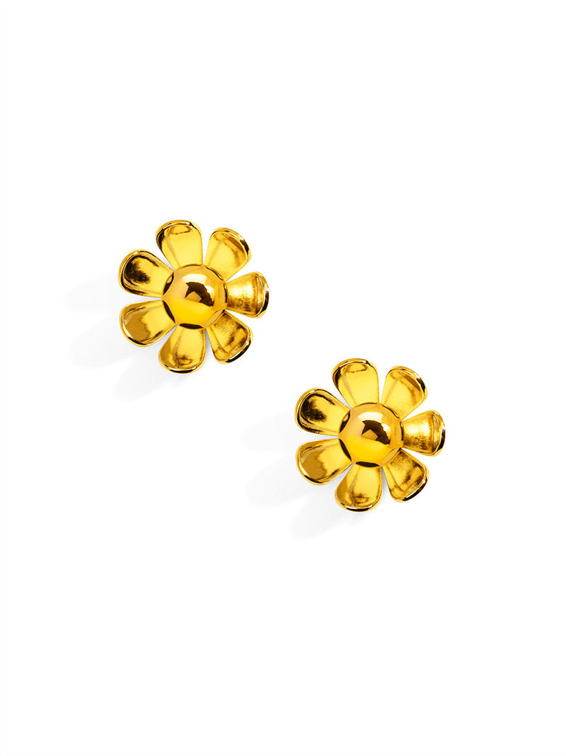 Metal Daisy Flower Stud Earring