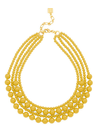 Layered Resin Beaded Collar Necklace