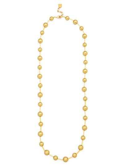 Alternating Beaded Long Necklace with Tube Spacers