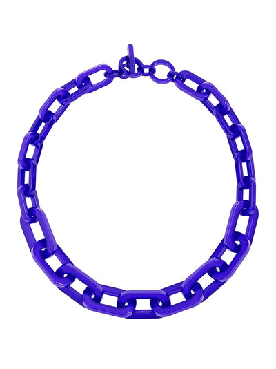 Colorful Resin Cable Link Collar Necklace
