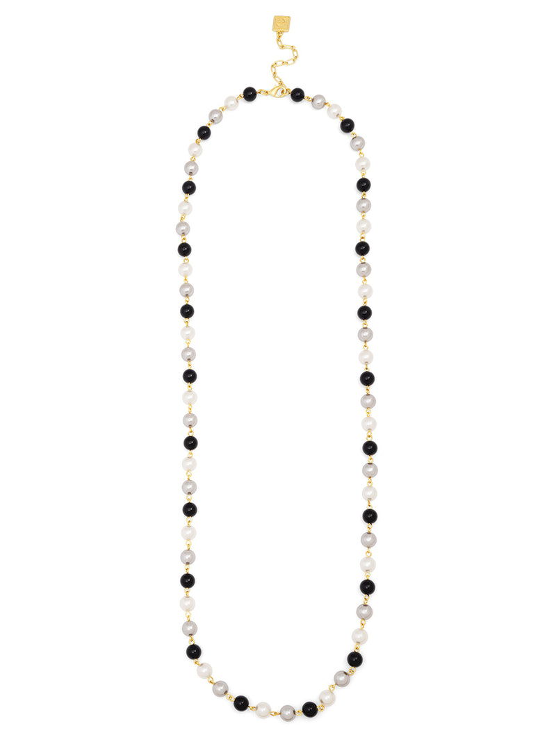 Mixed Pearl Beaded Long Necklace