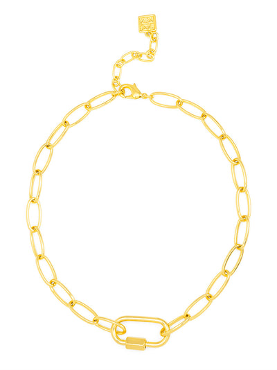 Carabiner Oval Link Collar Necklace