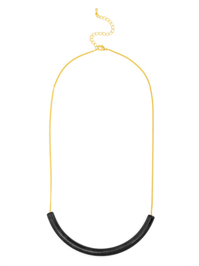 Lucite Bar Chain Collar Necklace