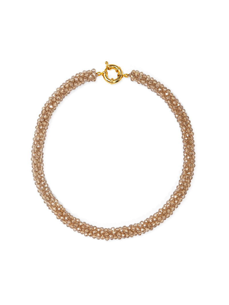 Woven Crystal Short Necklace