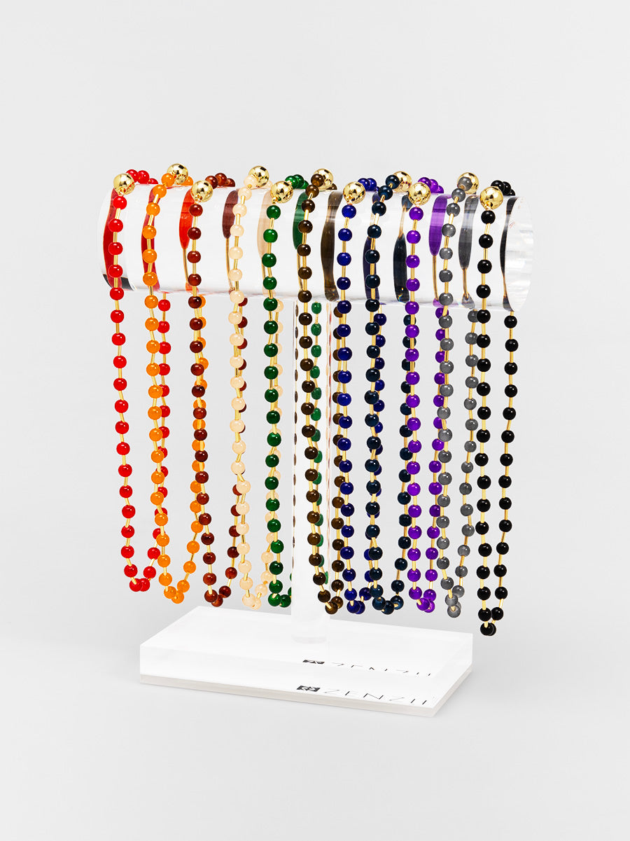 Glass Bead Magnet Short Necklace | ZENZII Wholesale Jewelry