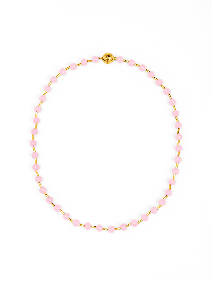 Glass Bead Magnet Short Necklace | ZENZII Wholesale Jewelry