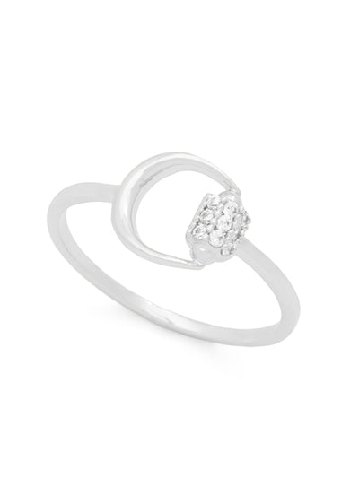 Pavé Crescent Moon Ring