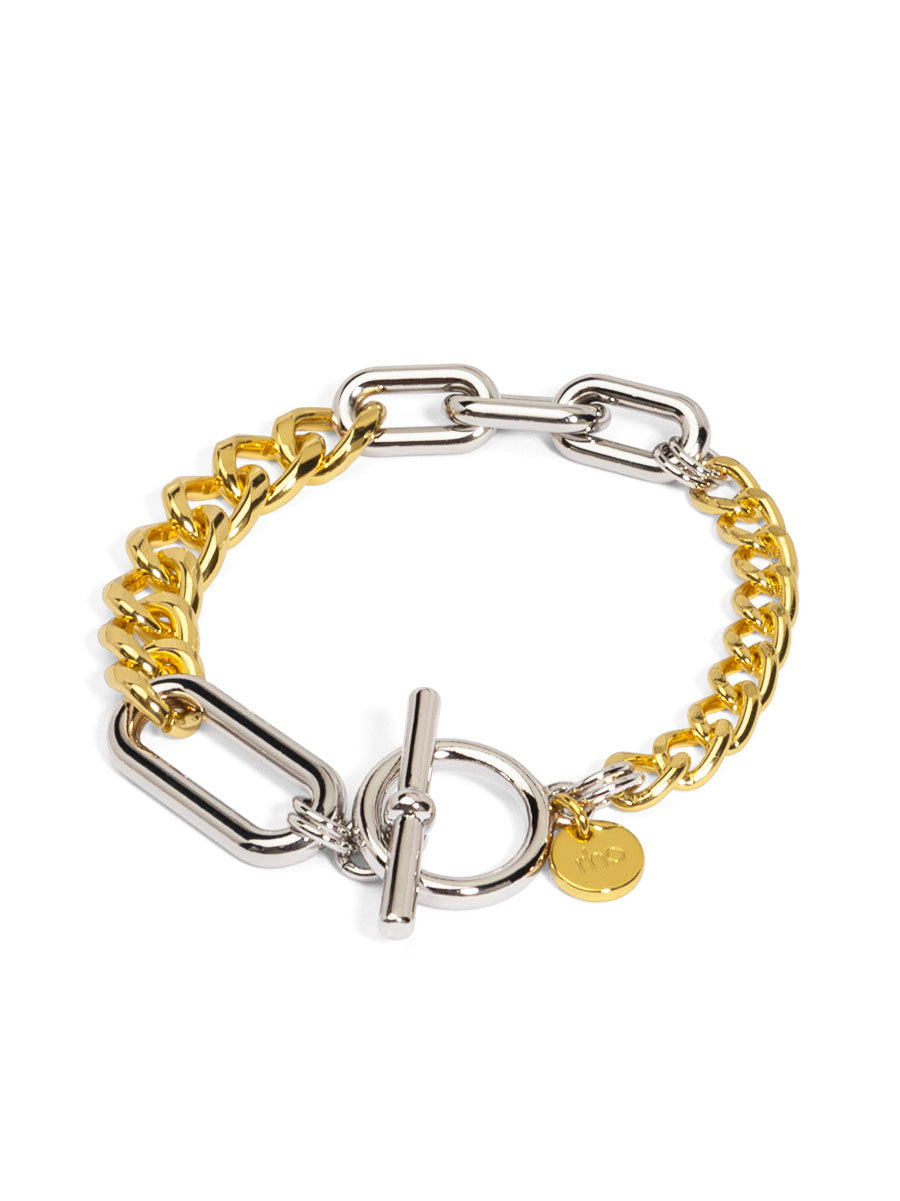 Two-Tone Mixed Links Bracelet – ZENZII Wholesale