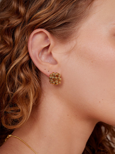 Bead Cluster Stud Earring