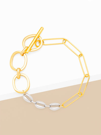 Two-Tone Adjustable Link Bracelet