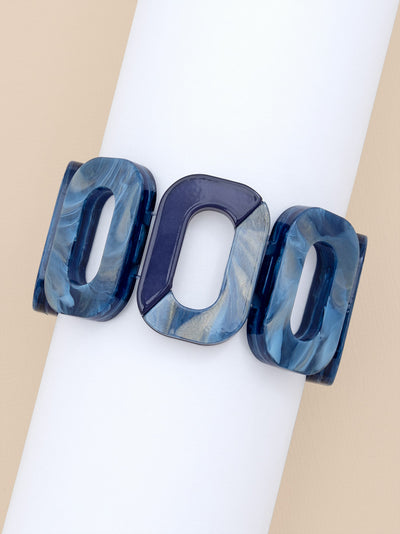 Marble Duotone Cutout Stretch Bracelet
