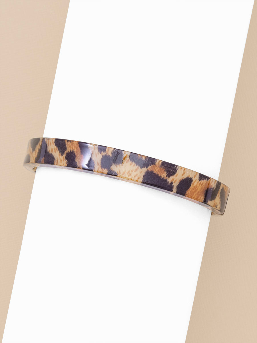 Resin Leopard Bangle Bracelet | ZENZII Wholesale Jewelry, image size:900x1200