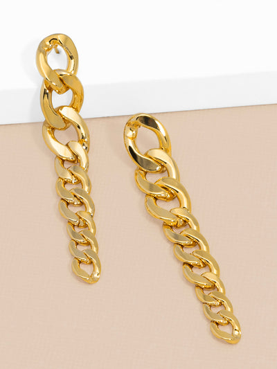 Curb Chain Drop Earring