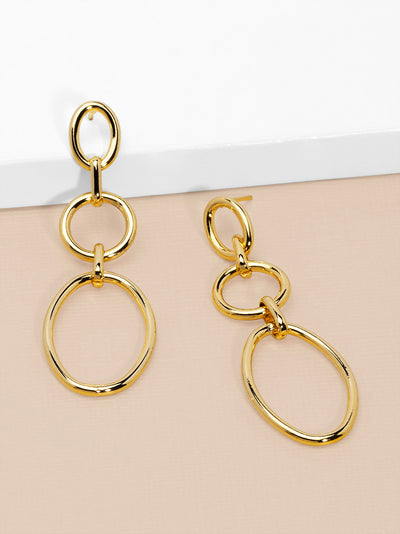 Triple Oval Link Drop Earring